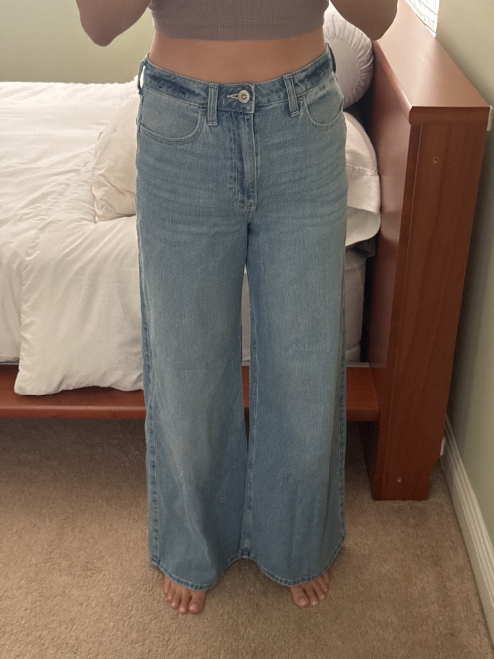 Holister ultra wide leg high rise Jeans